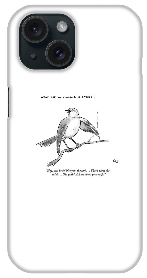 An Incendiary Mockingbird Is Depicted iPhone Case
