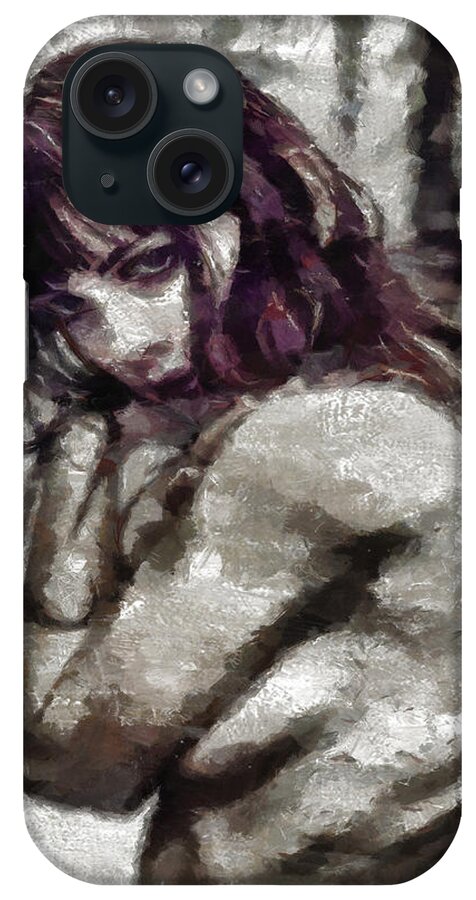 Www.themidnightstreets.net iPhone Case featuring the painting An Insecure Heart by Joe Misrasi