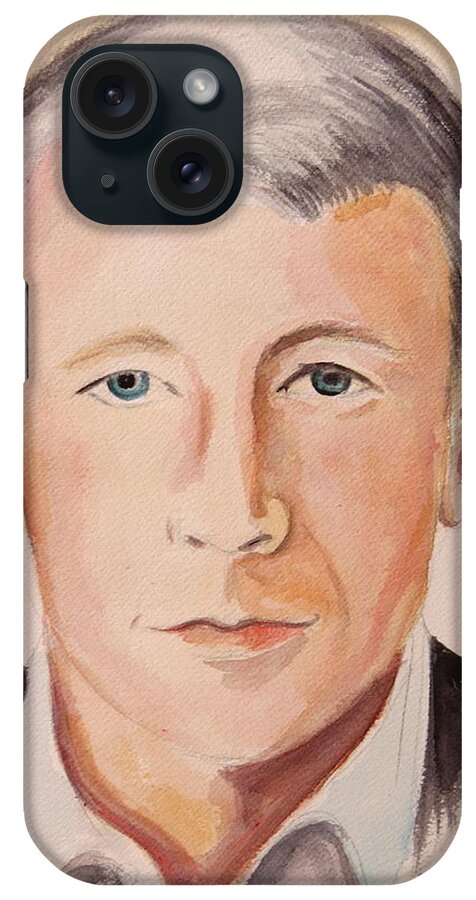 Anderson Cooper iPhone Case featuring the painting Anderson Cooper by Melinda Saminski