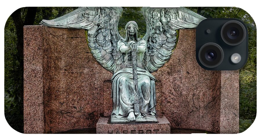 Cemetery iPhone Case featuring the photograph Angel of Death Lake View Cemetery by Tom Mc Nemar