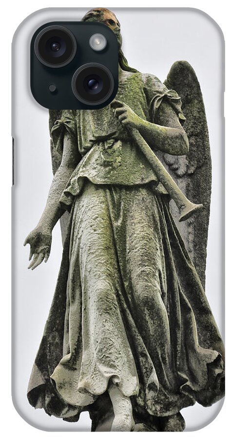 Angel iPhone Case featuring the photograph Angel with Trumpet by Bill Cannon