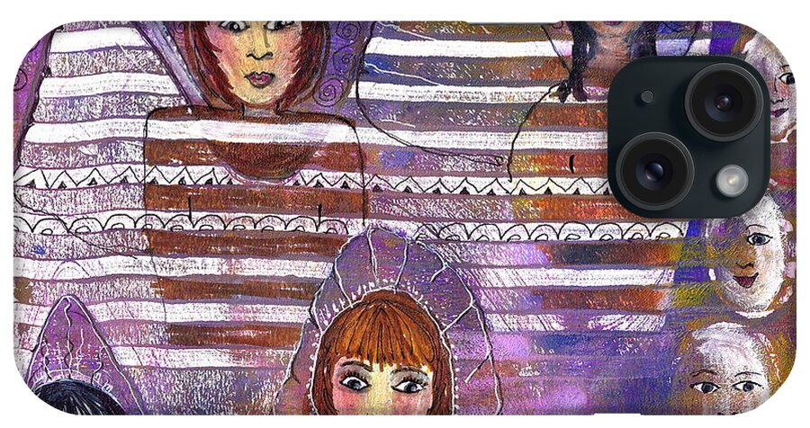 Angels iPhone Case featuring the mixed media Angels Around Us by Ruth Dailey