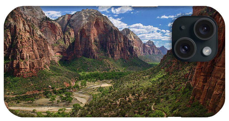 Tranquility iPhone Case featuring the photograph Angels Landing Trail, Zion National by Dave Stamboulis Travel Photography