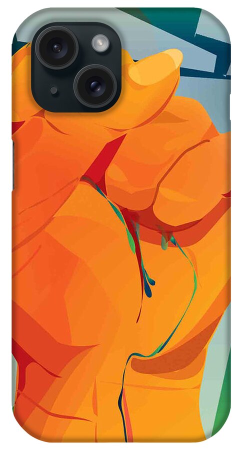 Fist iPhone Case featuring the digital art Angry Fist by Kate Fortin