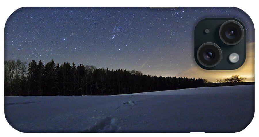 Feb0514 iPhone Case featuring the photograph Animal Tracks In Snow Bavaria Germany by Konrad Wothe