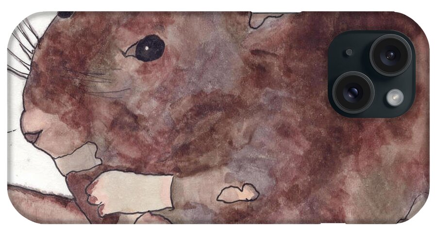 Rat iPhone Case featuring the painting Annie's Taill by Dawn Boswell Burke