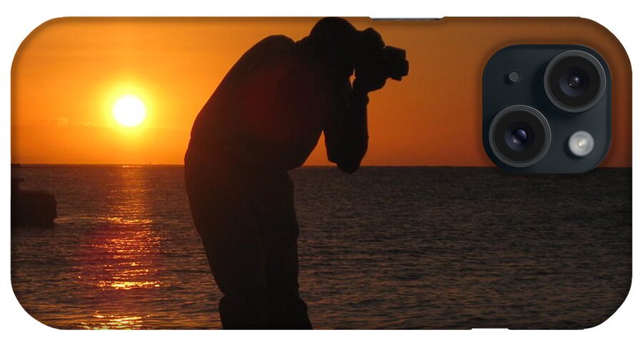 Sunsets iPhone Case featuring the photograph Another Photographer at Work by John Malone