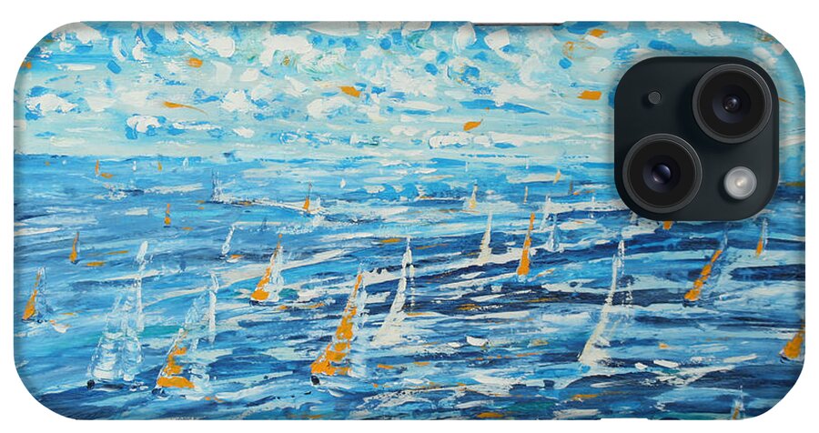 Antigua iPhone Case featuring the painting Antigua RORC Caribbean 600 by Pete Caswell