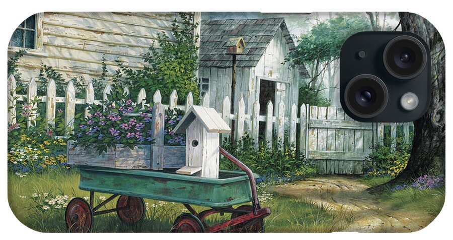 Antique iPhone Case featuring the painting Antique Wagon by Michael Humphries