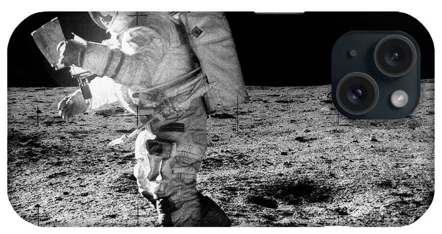 Astronomy iPhone Case featuring the photograph Apollo 14 Astronaut On The Moon by Nasa/detlev Van Ravenswaay