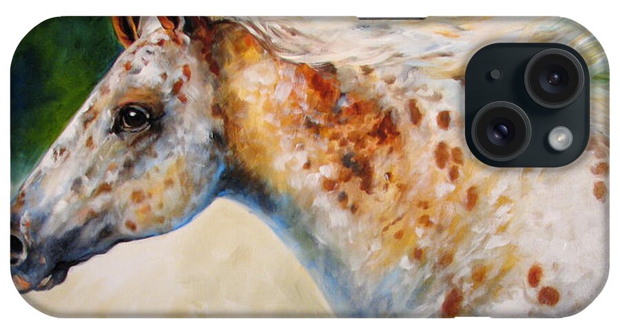 Appaloosa iPhone Case featuring the painting Appaloosa Spirit 3618 by Marcia Baldwin