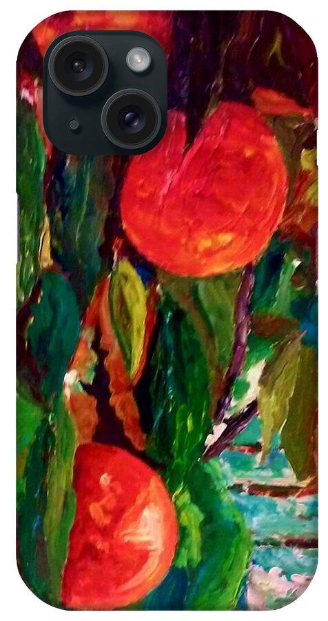 Orchard iPhone Case featuring the painting Appealing Peach by Ray Khalife