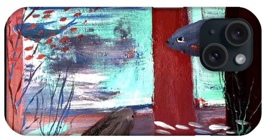 Fish iPhone Case featuring the painting Aquarium 109 by James and Donna Daugherty