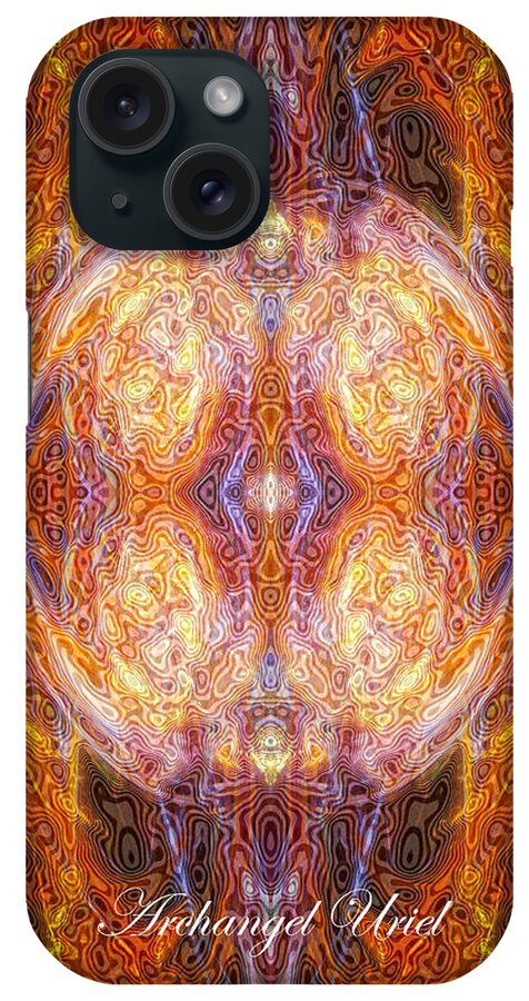 Angel iPhone Case featuring the digital art Archangel Uriel by Diana Haronis
