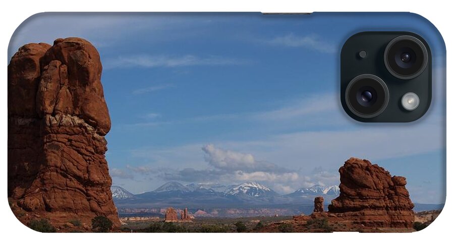Clouds iPhone Case featuring the photograph Arches National Monument by Suzanne Lorenz