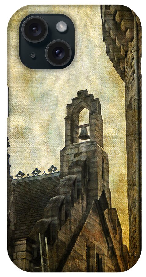 Ireland iPhone Case featuring the photograph Architectural Detail of Gothic Revival Chapel. Dublin Castle. Streets of Dublin. Gothic Collection by Jenny Rainbow
