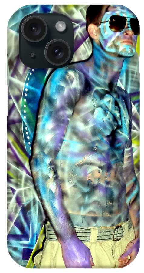 Body Paint iPhone Case featuring the mixed media Arden by Leigh Odom