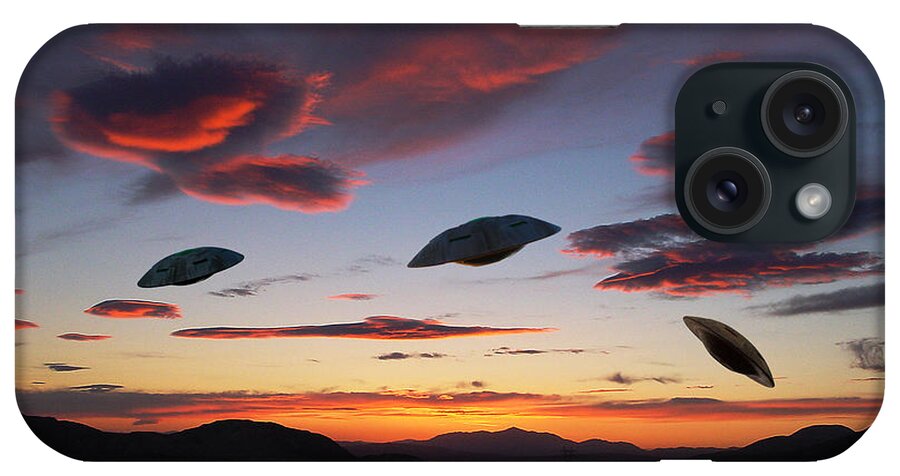 Ufo iPhone Case featuring the photograph Area 51 Fly Zone by Guillermo Rodriguez