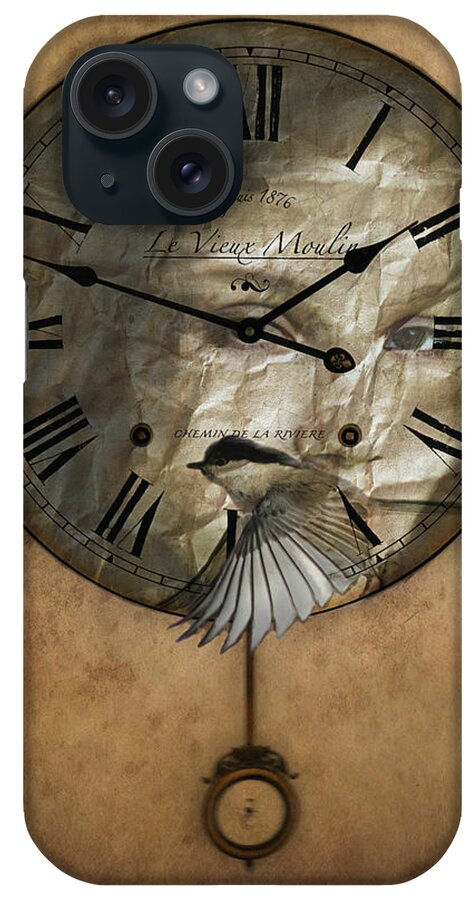 Surreal iPhone Case featuring the photograph Around the clock-Time is flying by Barbara Orenya