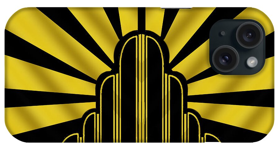 Art Deco Poster iPhone Case featuring the digital art Art Deco Poster - Two by Chuck Staley