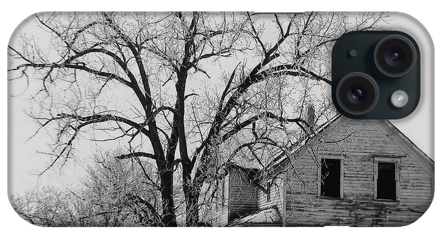 Art Homage Andrew Wyeth Abandoned 1930's Farm House Near Aberdeen South Dakota 1965-2012 iPhone Case featuring the photograph Art Homage Andrew Wyeth Abandoned 1930's farm house Near Aberdeen South Dakota 1965-2012 by David Lee Guss