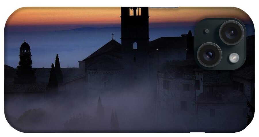 Italy iPhone Case featuring the photograph Assisi Steeple Sunset by Henry Kowalski