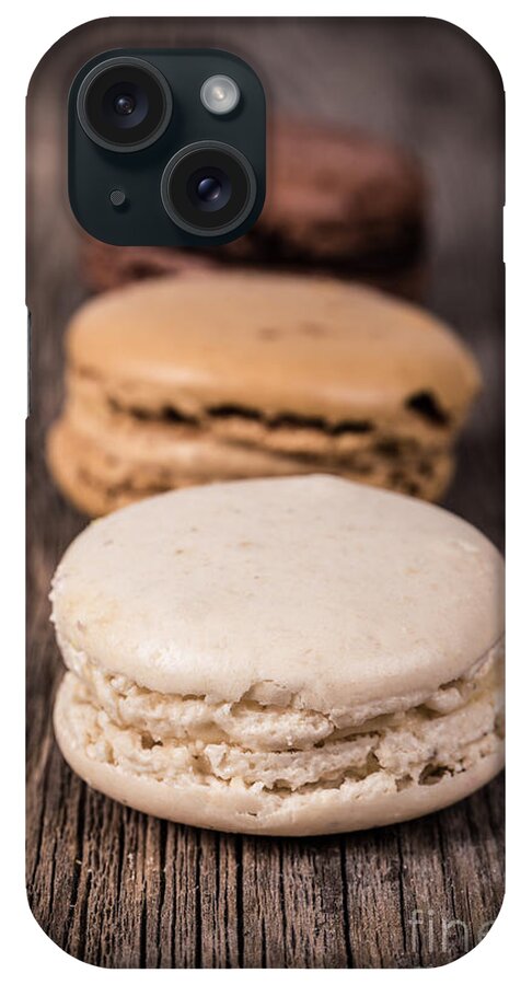 Background iPhone Case featuring the photograph Assorted macaroons vintage by Jane Rix