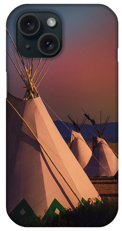 Teepee iPhone Case featuring the photograph At the Encampment by Kae Cheatham