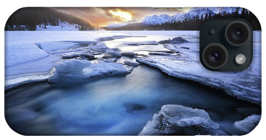 Tranquility iPhone Case featuring the photograph Athabasca Sunrise by Yu Liu Photography