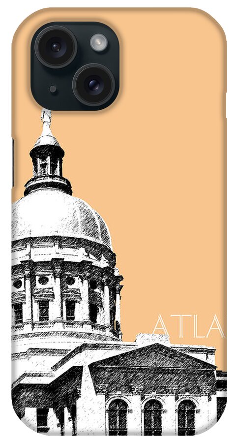 Architecture iPhone Case featuring the digital art Atlanta Capital Building - Wheat by DB Artist