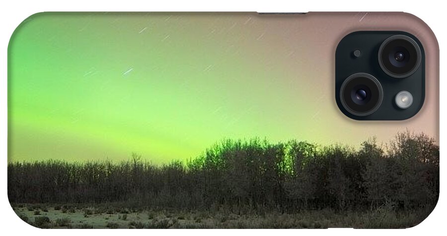 Borealis iPhone Case featuring the photograph Aurora Borealis. Calgary. #canada by Denis Semenov