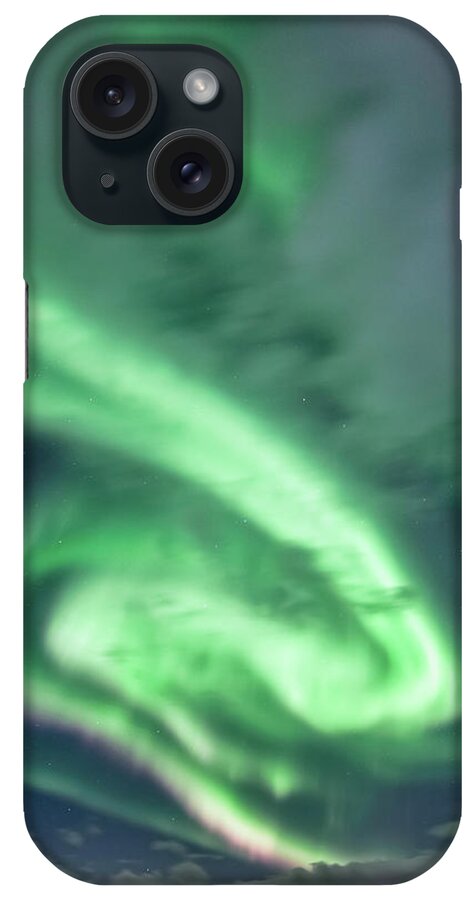 Scenics iPhone Case featuring the photograph Aurora In The Clouds by Friðþjófur M.