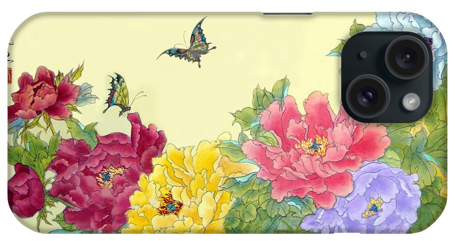 Peonies iPhone Case featuring the photograph Auspicious Spring by Yufeng Wang