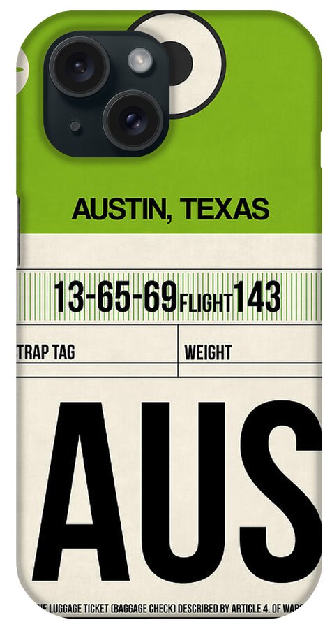 Austin iPhone Case featuring the digital art Austin Airport Poster 1 by Naxart Studio