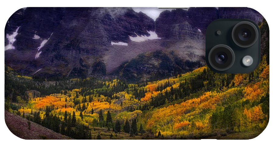 Colorado iPhone Case featuring the photograph Autumn at Maroon Bells by Ellen Heaverlo