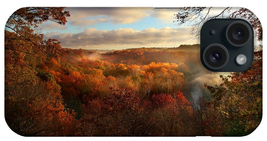 Panoramic iPhone Case featuring the photograph Autumn at Tinker's Creek Gorge by Rob Blair