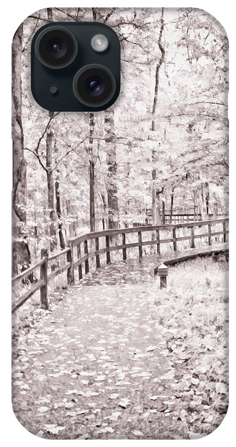 Autumn At Mammoth Cave National Park B/w iPhone Case featuring the photograph Autumn at Mammoth Cave National Park b/w by Greg Jackson