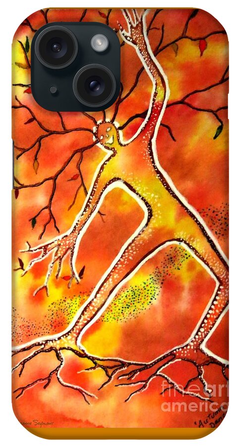 Autumn iPhone Case featuring the painting Autumn Dancing by Leanne Seymour