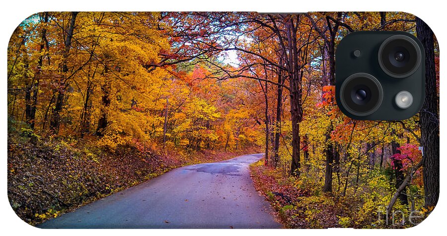 Autumn Colors iPhone Case featuring the photograph Autumn Drive by Peggy Franz
