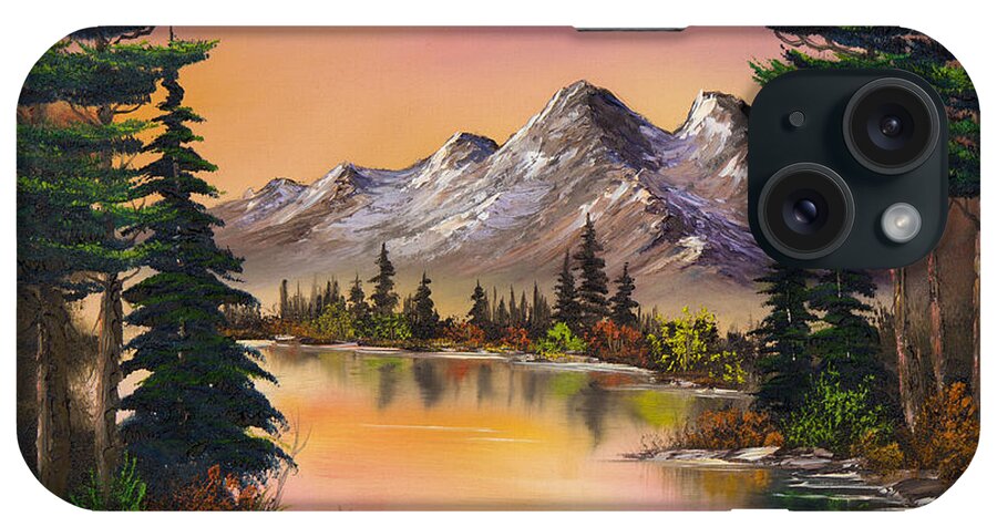 Landscape iPhone Case featuring the painting Mountain Fantasy by Chris Steele