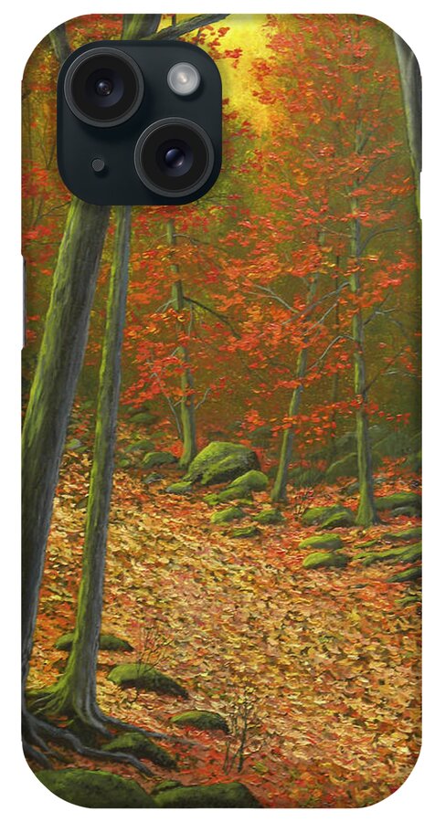 Autumn Leaf Litter iPhone Case featuring the painting Autumn Leaf Litter by Frank Wilson
