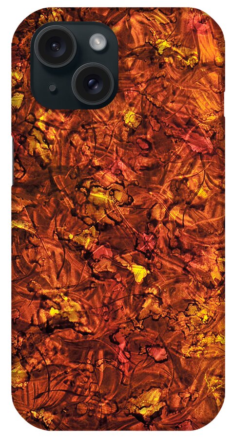 Aluminum iPhone Case featuring the painting Autumn Leaves by Rick Roth