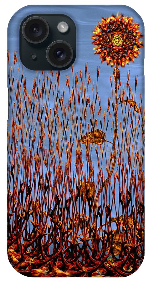 Abstract iPhone Case featuring the digital art Autumn on Venus by Deborah Smith