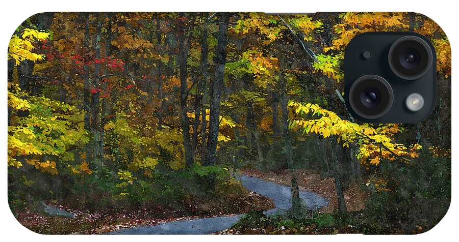 Autumn iPhone Case featuring the painting Autumn Road by Lynne Jenkins