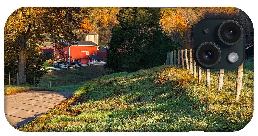 Bucolic iPhone Case featuring the photograph Autumn Road Morning by Bill Wakeley