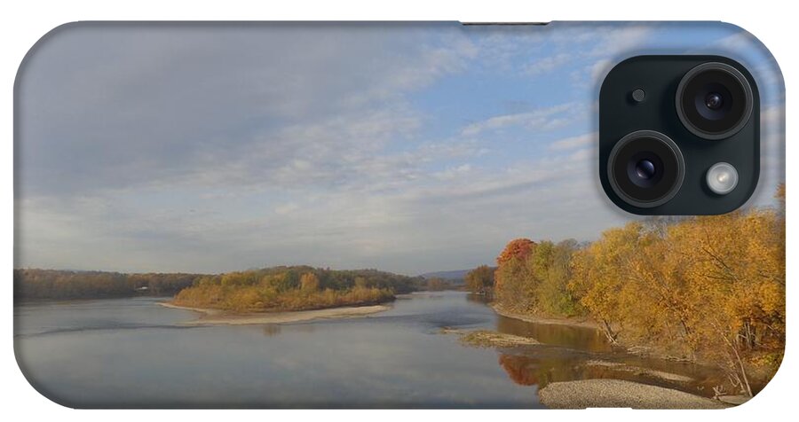 Drama iPhone Case featuring the photograph Autumn Sun at the River by Christina Verdgeline