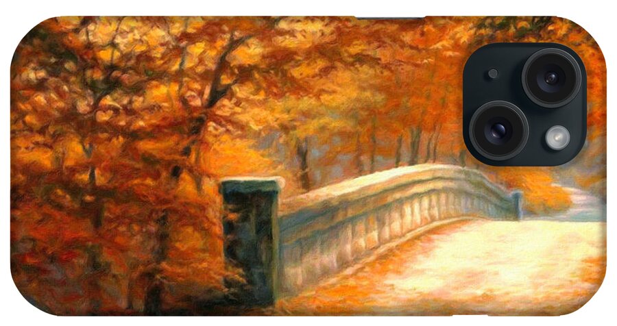 Autumn iPhone Case featuring the painting Autumn Whispers by Georgiana Romanovna