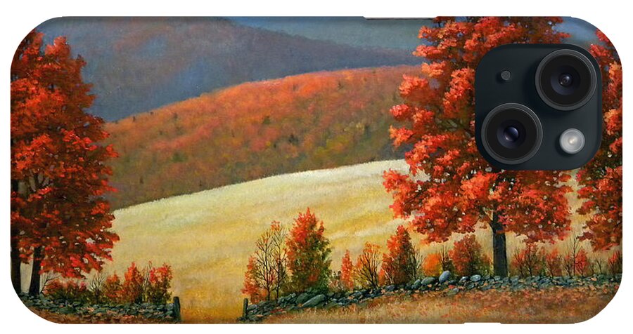 Landscape iPhone Case featuring the painting Autumns Glory by Frank Wilson