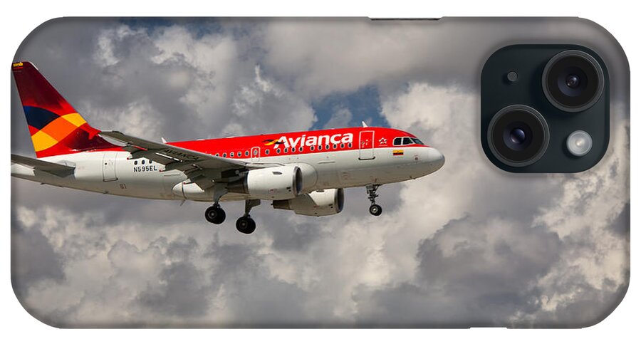 Airbus A-319 iPhone Case featuring the photograph Avianca Airbus A-318 by Rene Triay FineArt Photos