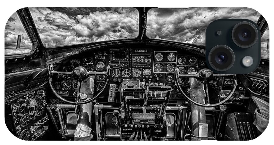 B17 iPhone Case featuring the photograph B-17 Cockpit by Mike Burgquist